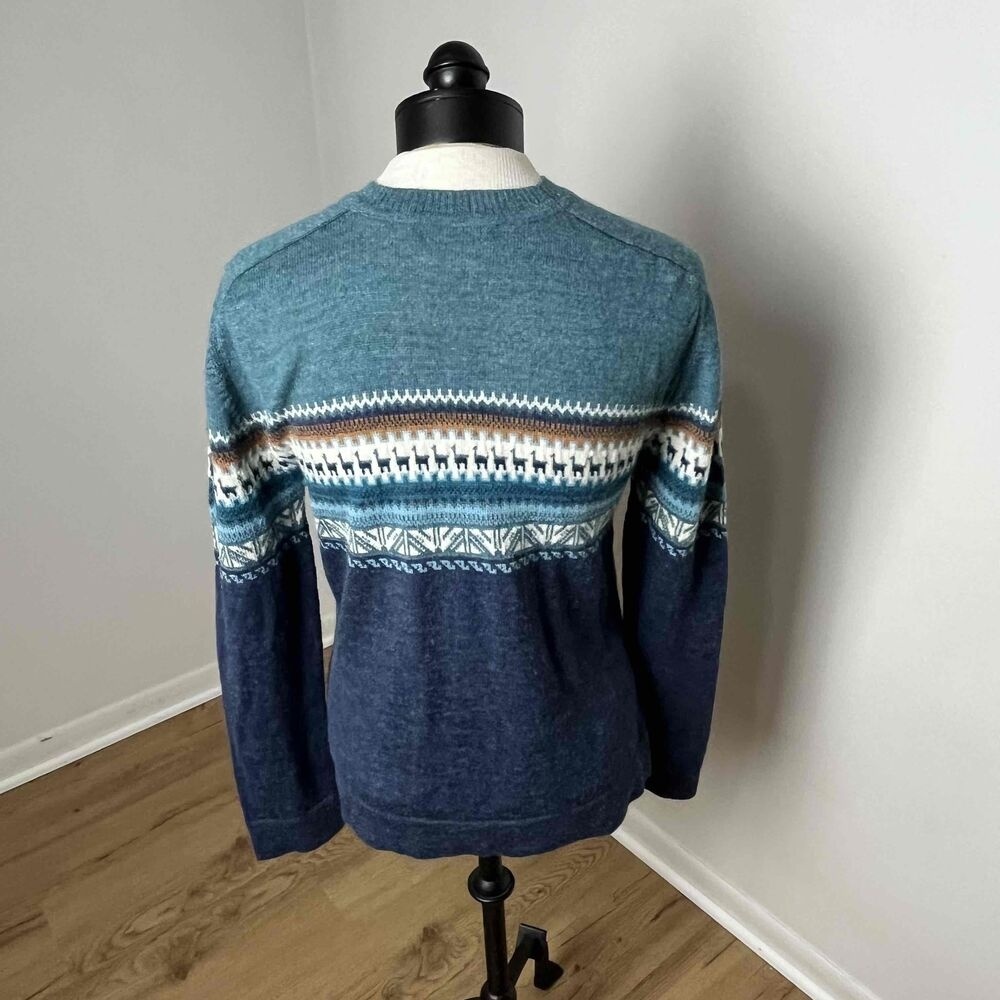 Baby Alpaca Wool Fair Isle Sweater Size Medium Peru from Manos de la Comunidad - Picture 4 of 9